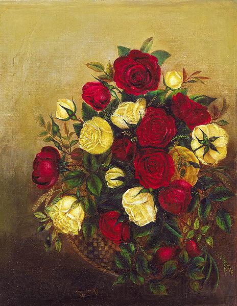 Robert Scott Duncanson Roses Still Life Norge oil painting art
